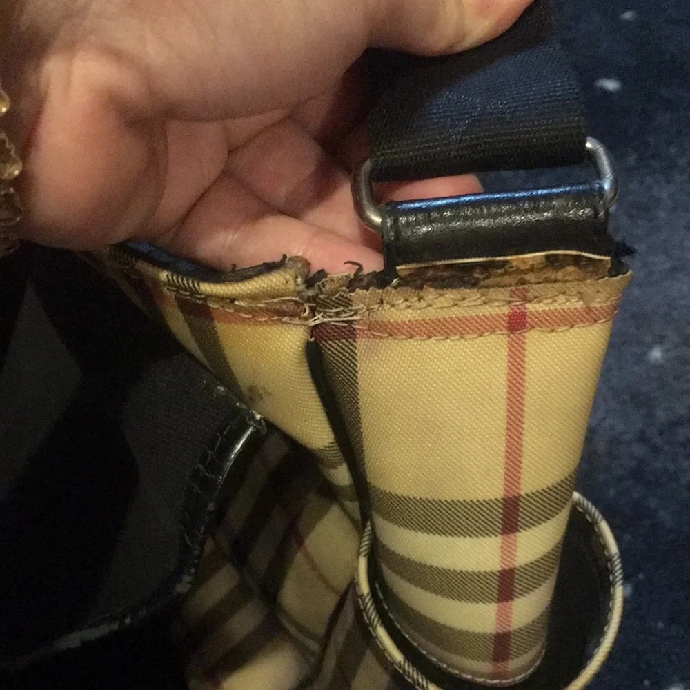 Burberry Nova Check Messenger Diaper bag
